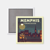 Vintage Memphis Tennessee Magnet (Vorderseite/Rückseite)