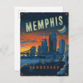 Vintage Memphis, Tennessee Postkarte (Vorne/Hinten)