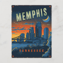 Vintage Memphis, Tennessee Postkarte