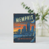 Vintage Memphis, Tennessee Postkarte (Stehend Vorderseite)