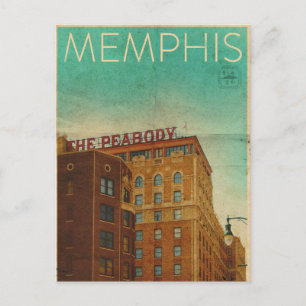 Vintage Memphis Travel Postkarte