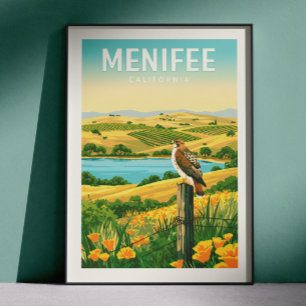 Vintage Menifee Kalifornien Poster