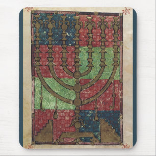 Vintage-Menora, Fest der Lichter Frohes Chanukka Mousepad
