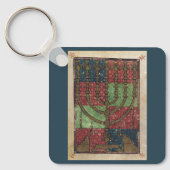 Vintage Menorah, Lichtfestival Happy Hanukkah Schlüsselanhänger (Vorderseite)