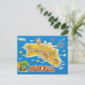 Vintage Menorca Spanien Illustriert Postkarte (Stehend Vorderseite)