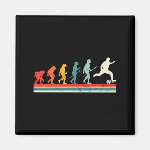 Vintage Mensch Evolution Fußballspieler Fußball Ge Magnet