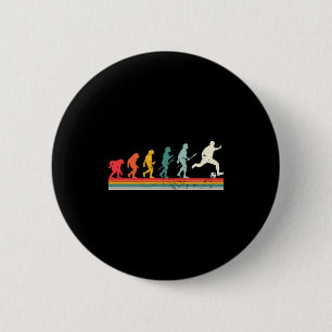 Vintage Menschheitsentwicklung Fußballspieler Fußb Button