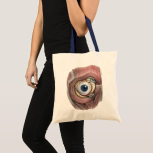 Vintage-Menschliche Anatomie, Augapfel Auge mit Mu Tragetasche