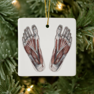 Vintage-Menschliche Anatomie Fußabdruck Podologie  Keramikornament