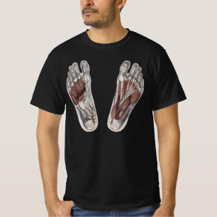Vintage menschliche Anatomie Fußabdruck Podologie  T-Shirt
