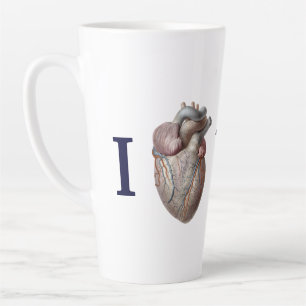 Vintage-Menschliche Anatomie, ich liebe dich Milchtasse