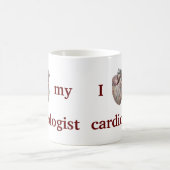 Vintage menschliche Anatomie, ich Liebe mein Kardi Kaffeetasse (Mittel)