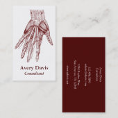 Vintage menschliche Anatomie-Kunst-Hand Muscles Visitenkarte (Vorne/Hinten)