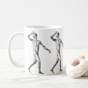 Vintage-Menschliche Anatomie, männliche Körpermusk Kaffeetasse