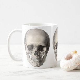 Vintage Menschliche Anatomie Schädel, Halloween-Sk Kaffeetasse