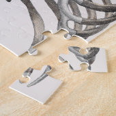 Vintage menschliche Anatomie Skelett Skelettknoche Puzzle (Seite)