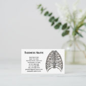 Vintage menschliche Anatomie Skelett Skelettknoche Visitenkarte (Stehend Vorderseite)