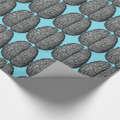 Vintage menschliches Gehirn-Illustration Geschenkpapier (Ecke)