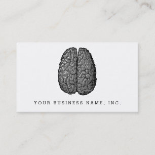 Vintage menschliches Gehirn-Illustration Visitenkarte