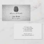 Vintage menschliches Gehirn-Illustration Visitenkarte (Vorne/Hinten)