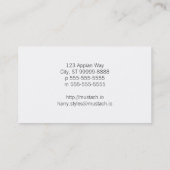 Vintage menschliches Gehirn-Illustration Visitenkarte (Rückseite)