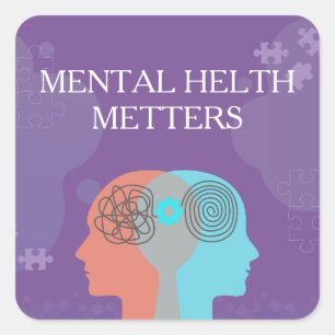 Vintage Mental Health Aufkleber   einen Tag nach d