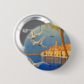 Vintage Menton Côte d'Azur Button (Vorne & Hinten)