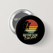 Vintage Meowtain Explorer Felsenkletterer Retro Ka Button (Vorne & Hinten)