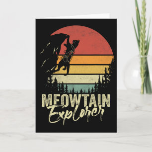 Vintage Meowtain Explorer Rockkletterer Retro Katz Karte