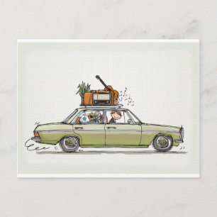 Vintage Mercedes Benz Postkarte