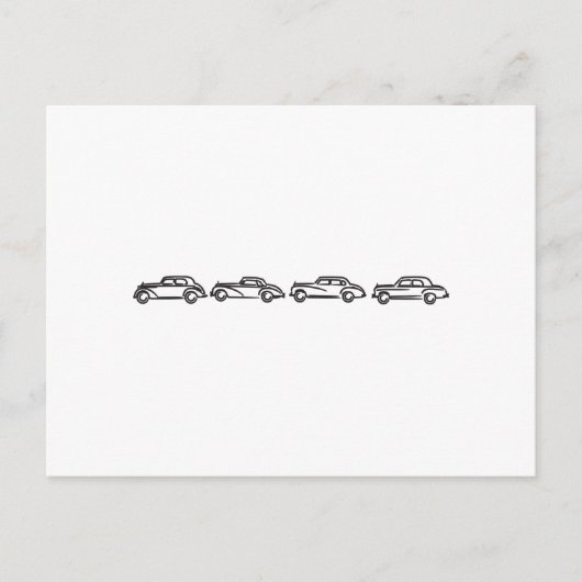 Vintage Mercedes-Modelle Postkarte (Vorderseite)