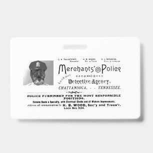 Vintage Merchants Polizei Ausweis