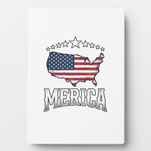 Vintage Merica patriotisches Flaggen-Karten-Shirt- Fotoplatte