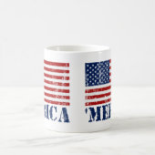 Vintage 'MERICA US Flaggen-Kaffee-Tasse Kaffeetasse (Mittel)