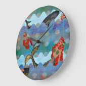 vintage mermaid große wanduhr (Winkel)