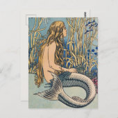 Vintage Mermaid Postkarte (Vorne/Hinten)