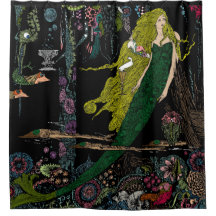 Vintage Mermaid Print Hand farbig keine Grenze