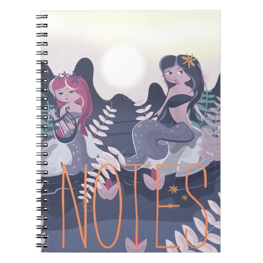 Vintage Mermaid-Printwerbung Notizblock (Vorderseite)