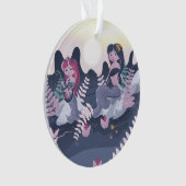 Vintage Mermaid-Printwerbung Ornament (Vorderseite)
