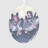 Vintage Mermaid-Printwerbung Ornament (Vorderseite)