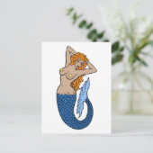 Vintage Mermaid Tattoo Art Postkarte (Stehend Vorderseite)