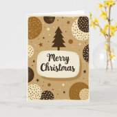 Vintage Merry Christmas Card Karte (Gelbe Blume)