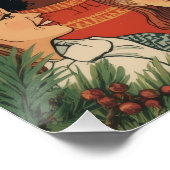 Vintage Merry Christmas Family New Year Message Poster (Ecke)