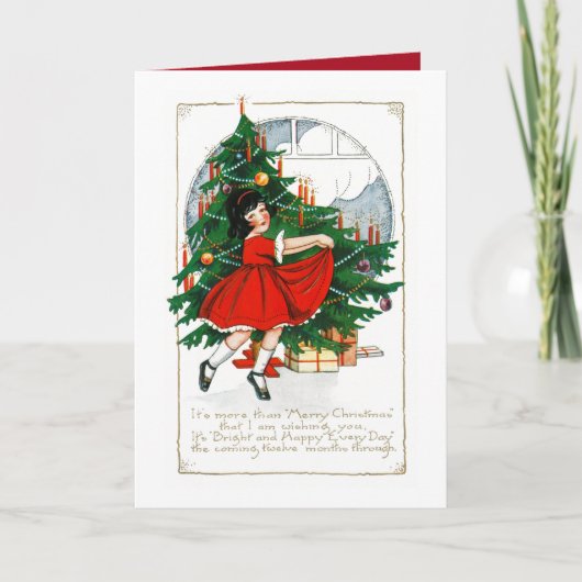 VINTAGE MERRY CHRISTMAS GREETCARD KARTE (Vorderseite)