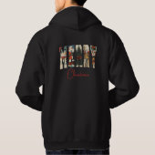 Vintage Merry Christmas Hoodie (Rückseite)