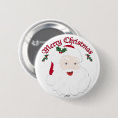 Vintage Merry Christmas Santa - Drehbuch Button (Vorne & Hinten)