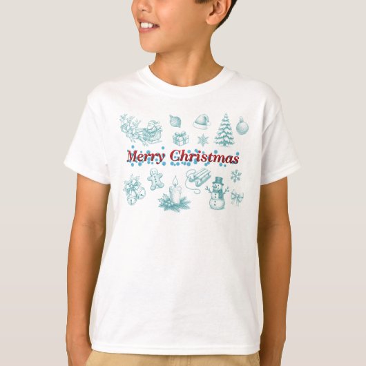 Vintage Merry Christmas Tee (Vorderseite)