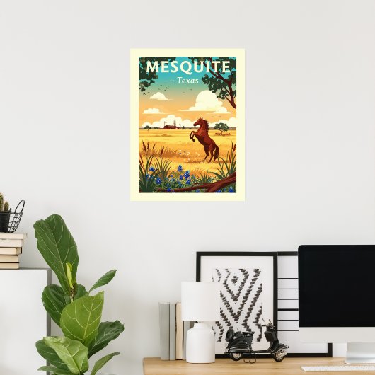 Vintage Mesquite Texas Poster (Heimbüro)