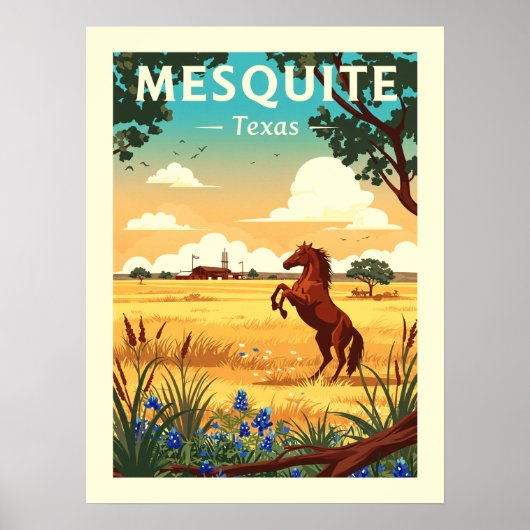 Vintage Mesquite Texas Poster (Vorne)