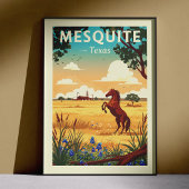 Vintage Mesquite Texas Poster